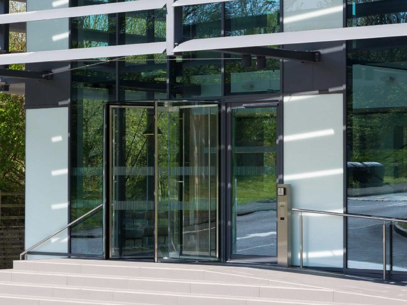 Revolving doors for disability access