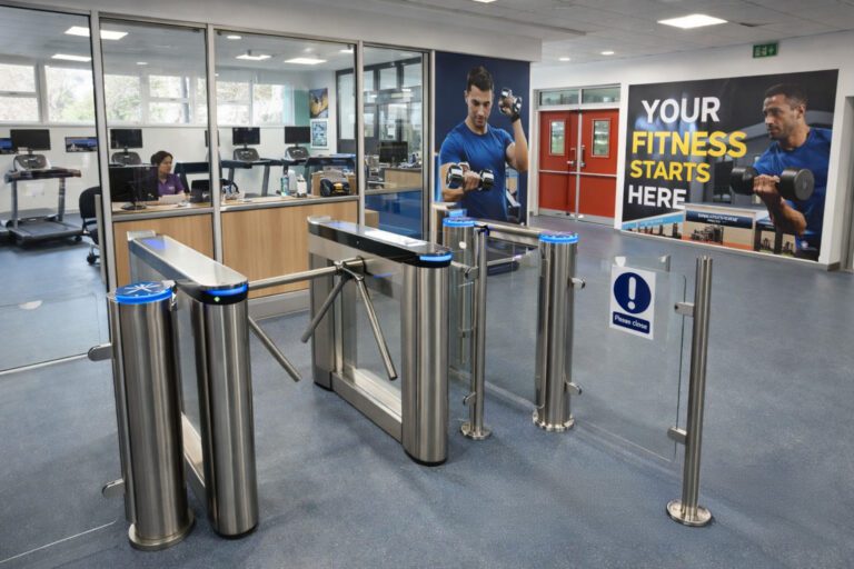 Turnstile inside a gym
